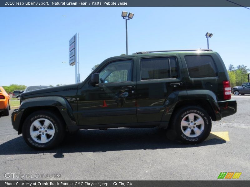 Natural Green Pearl / Pastel Pebble Beige 2010 Jeep Liberty Sport