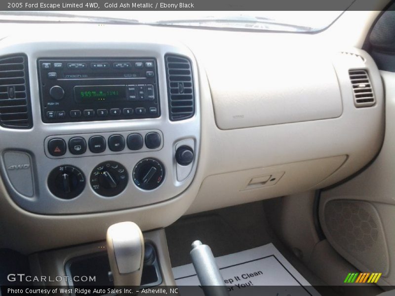 Gold Ash Metallic / Ebony Black 2005 Ford Escape Limited 4WD