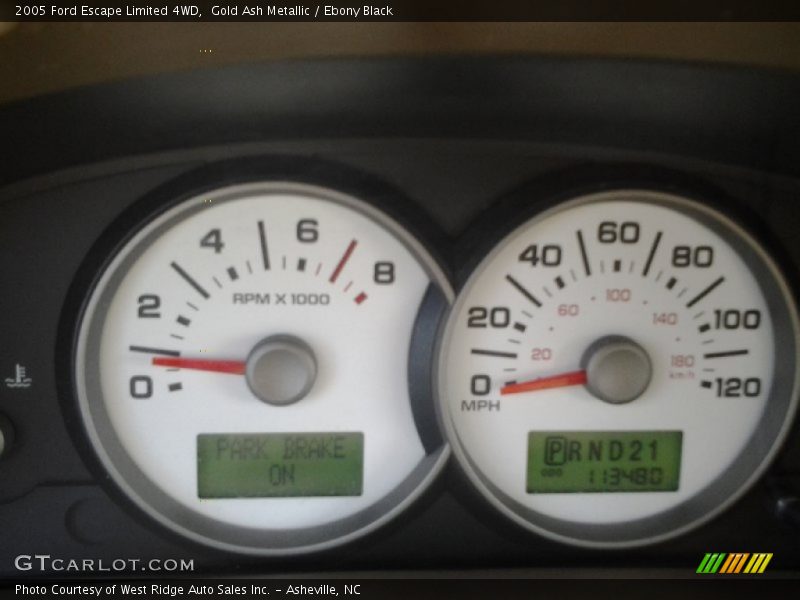 Gold Ash Metallic / Ebony Black 2005 Ford Escape Limited 4WD