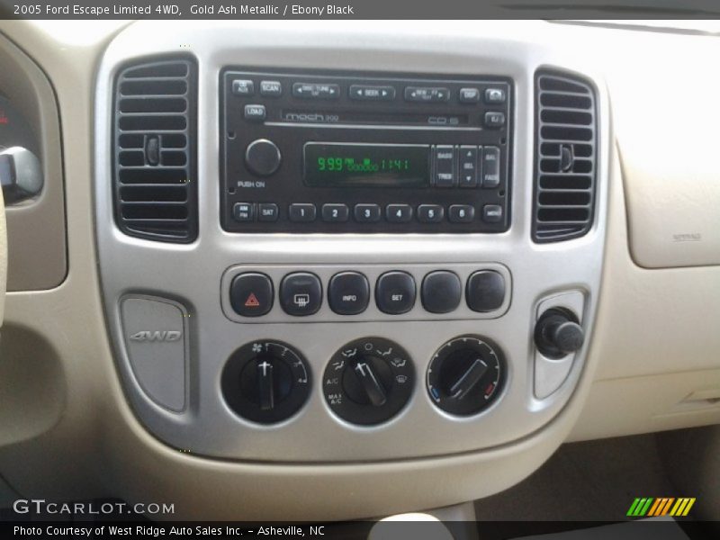Gold Ash Metallic / Ebony Black 2005 Ford Escape Limited 4WD
