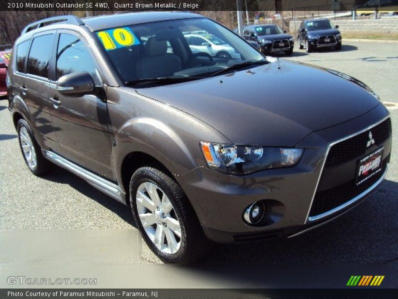 Quartz Brown Metallic / Beige 2010 Mitsubishi Outlander SE 4WD