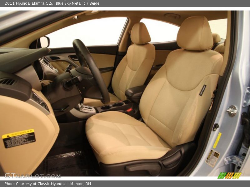 Blue Sky Metallic / Beige 2011 Hyundai Elantra GLS