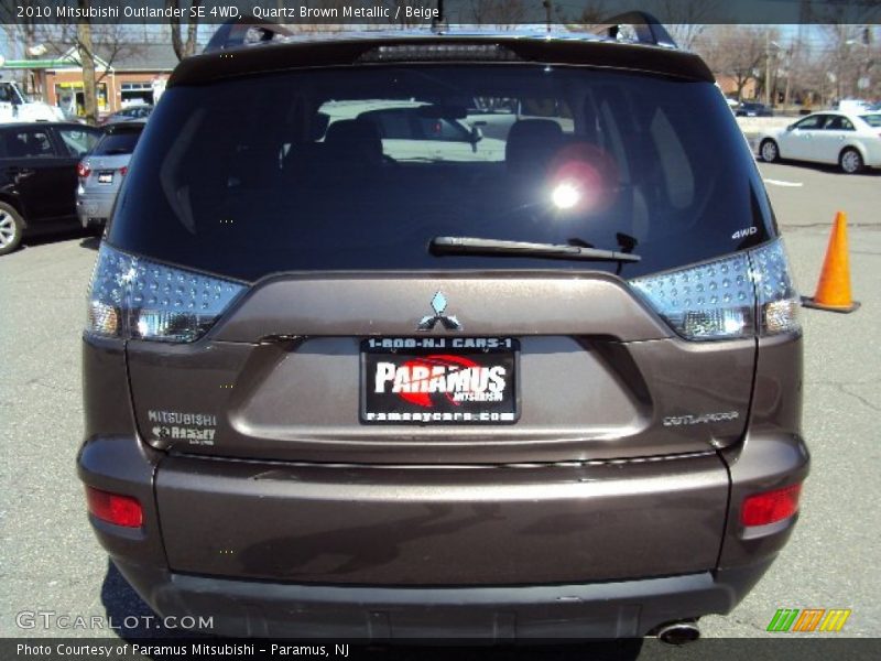 Quartz Brown Metallic / Beige 2010 Mitsubishi Outlander SE 4WD