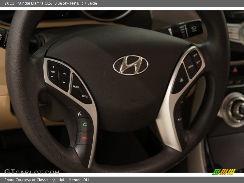 Blue Sky Metallic / Beige 2011 Hyundai Elantra GLS