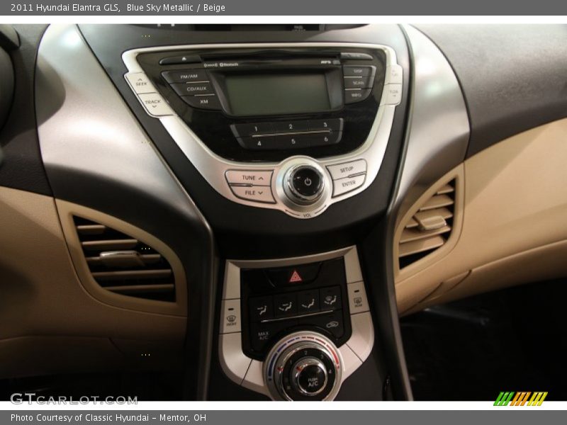 Blue Sky Metallic / Beige 2011 Hyundai Elantra GLS