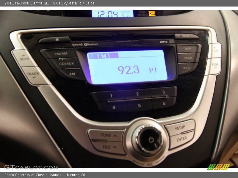 Blue Sky Metallic / Beige 2011 Hyundai Elantra GLS