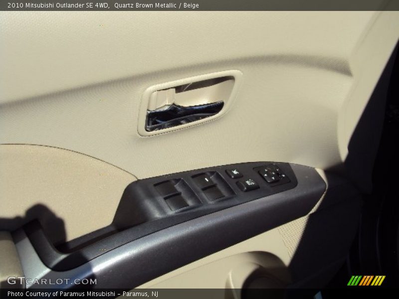 Quartz Brown Metallic / Beige 2010 Mitsubishi Outlander SE 4WD