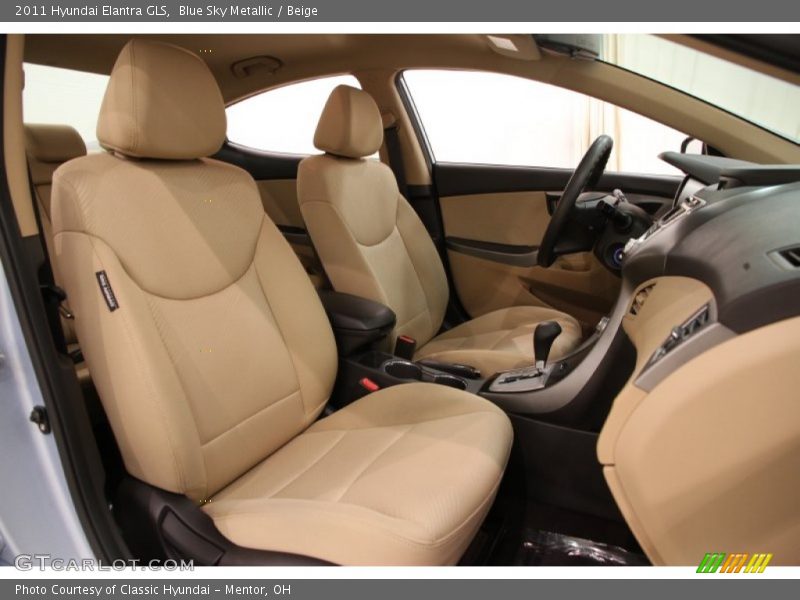Blue Sky Metallic / Beige 2011 Hyundai Elantra GLS
