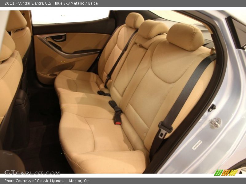 Blue Sky Metallic / Beige 2011 Hyundai Elantra GLS