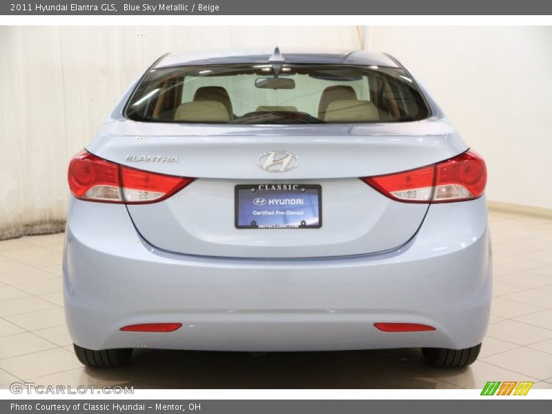 Blue Sky Metallic / Beige 2011 Hyundai Elantra GLS