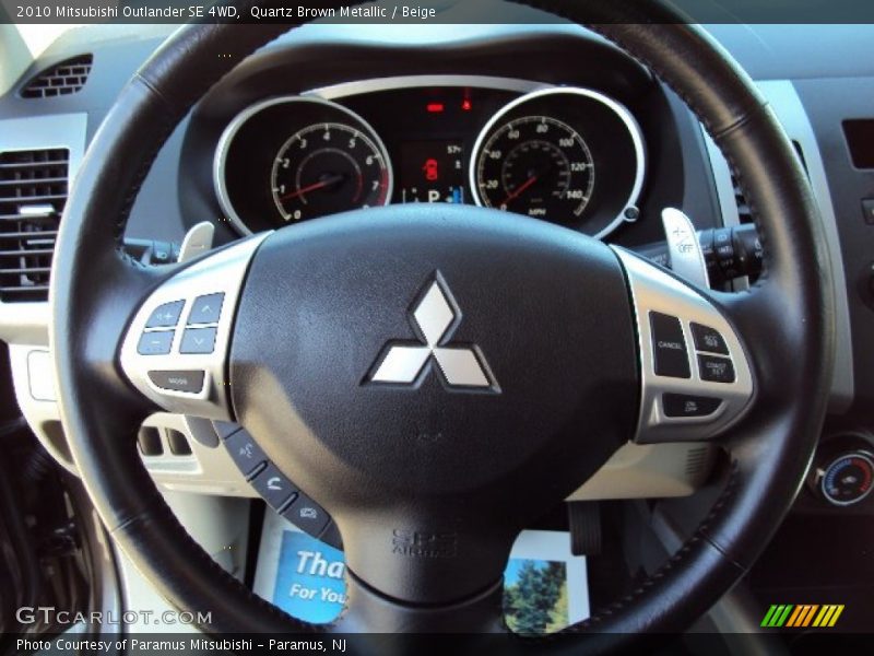 Quartz Brown Metallic / Beige 2010 Mitsubishi Outlander SE 4WD
