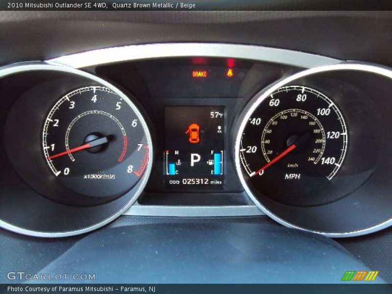 Quartz Brown Metallic / Beige 2010 Mitsubishi Outlander SE 4WD