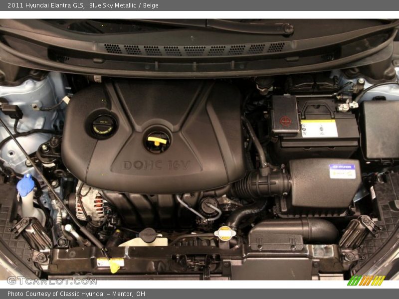 Blue Sky Metallic / Beige 2011 Hyundai Elantra GLS