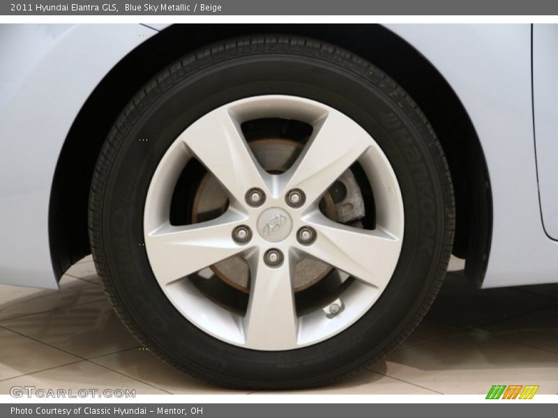 Blue Sky Metallic / Beige 2011 Hyundai Elantra GLS