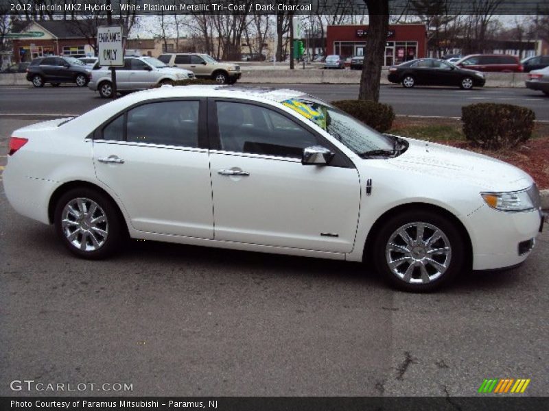 White Platinum Metallic Tri-Coat / Dark Charcoal 2012 Lincoln MKZ Hybrid