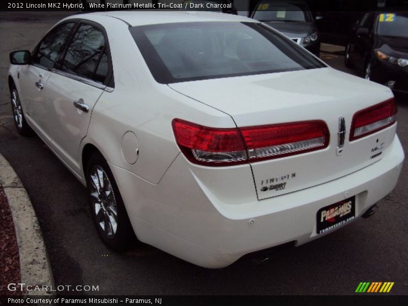 White Platinum Metallic Tri-Coat / Dark Charcoal 2012 Lincoln MKZ Hybrid