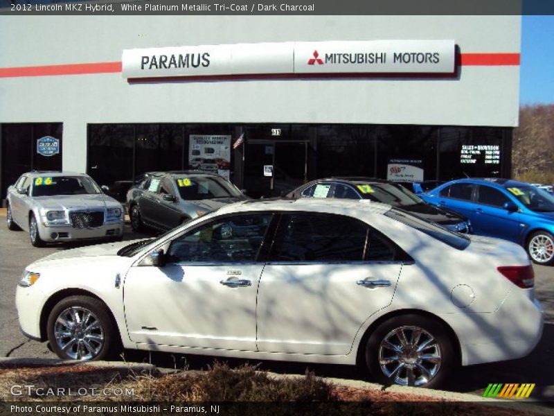 White Platinum Metallic Tri-Coat / Dark Charcoal 2012 Lincoln MKZ Hybrid