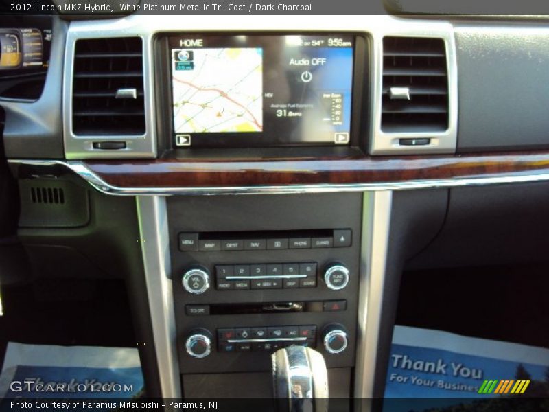 White Platinum Metallic Tri-Coat / Dark Charcoal 2012 Lincoln MKZ Hybrid