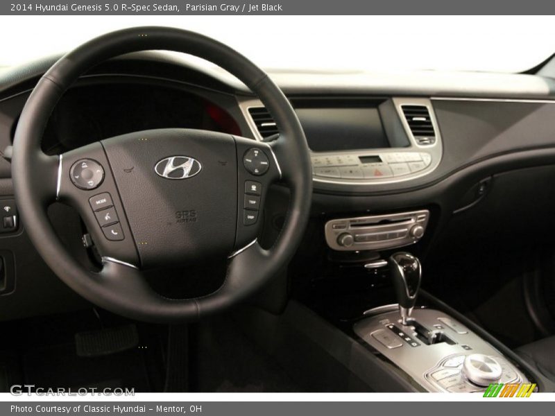 Parisian Gray / Jet Black 2014 Hyundai Genesis 5.0 R-Spec Sedan