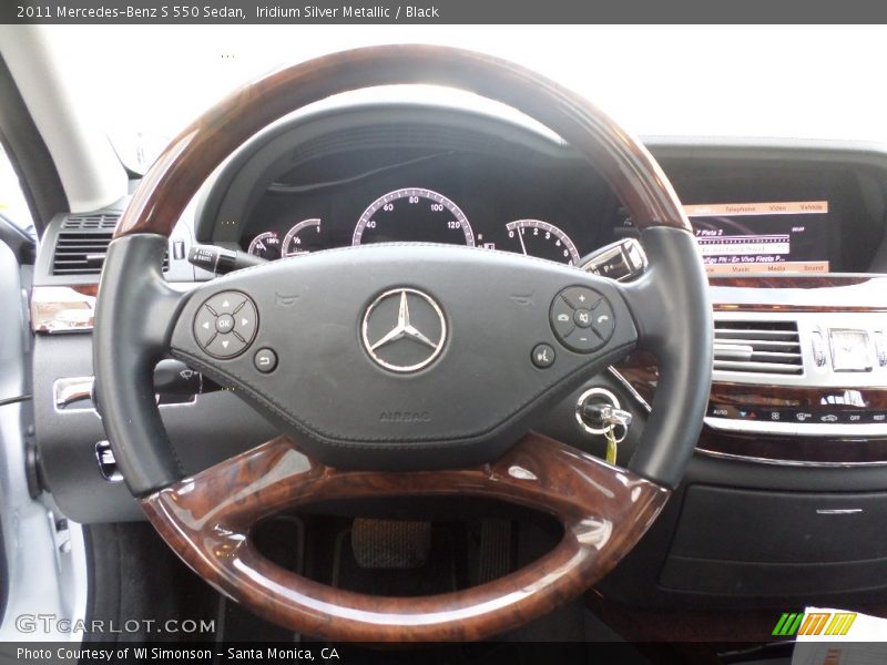 Iridium Silver Metallic / Black 2011 Mercedes-Benz S 550 Sedan