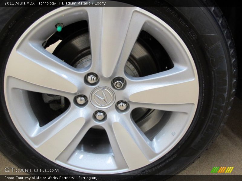 Palladium Metallic / Ebony 2011 Acura MDX Technology