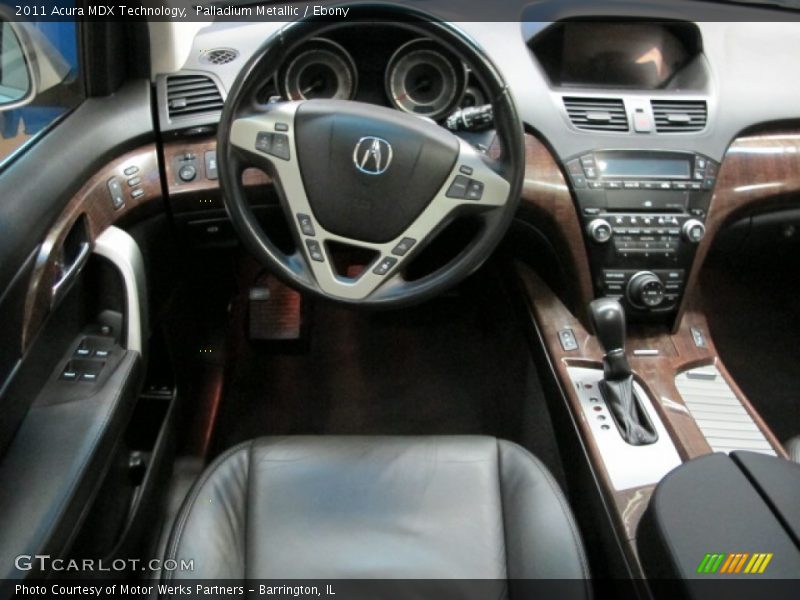 Palladium Metallic / Ebony 2011 Acura MDX Technology