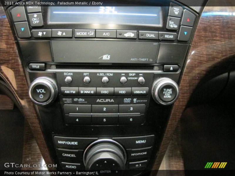 Palladium Metallic / Ebony 2011 Acura MDX Technology