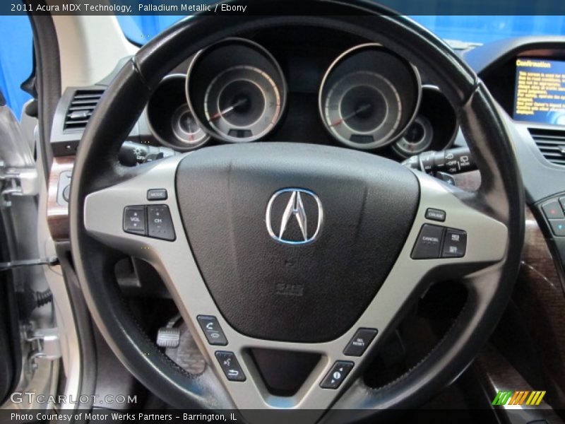 Palladium Metallic / Ebony 2011 Acura MDX Technology