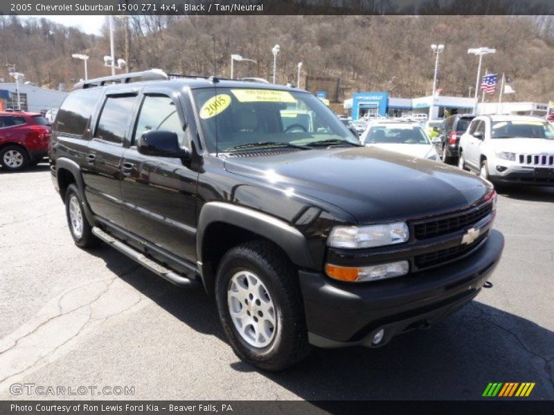 Black / Tan/Neutral 2005 Chevrolet Suburban 1500 Z71 4x4