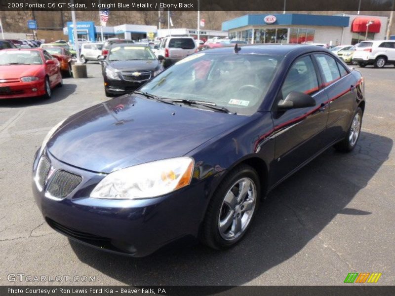 Midnight Blue Metallic / Ebony Black 2008 Pontiac G6 GT Sedan