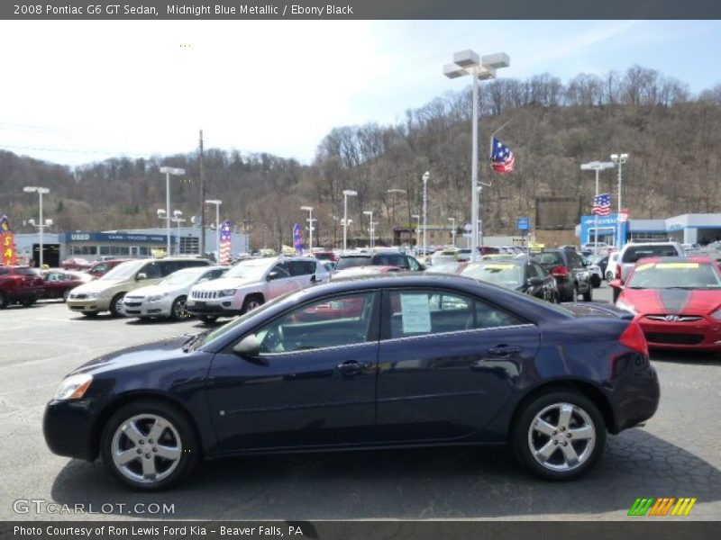 Midnight Blue Metallic / Ebony Black 2008 Pontiac G6 GT Sedan