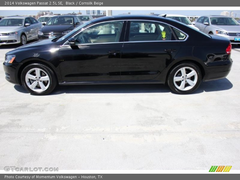Black / Cornsilk Beige 2014 Volkswagen Passat 2.5L SE