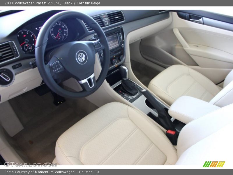 Black / Cornsilk Beige 2014 Volkswagen Passat 2.5L SE