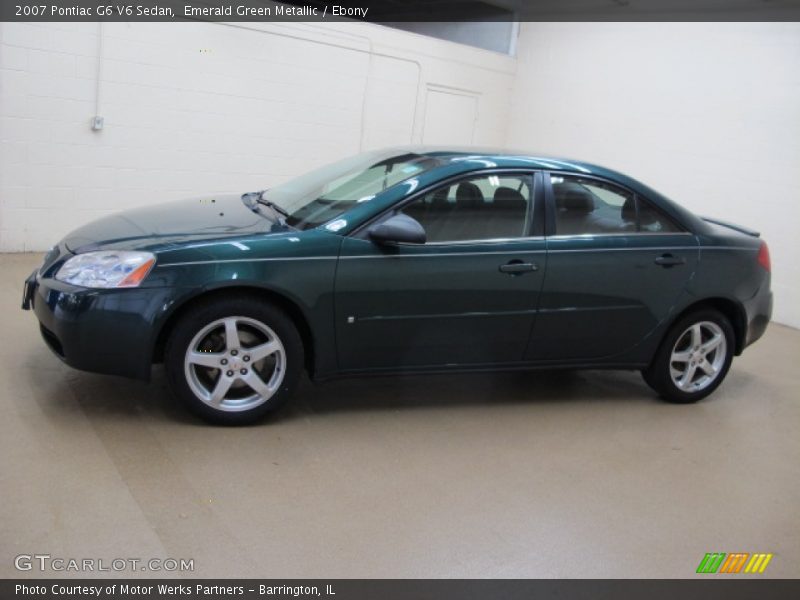 Emerald Green Metallic / Ebony 2007 Pontiac G6 V6 Sedan