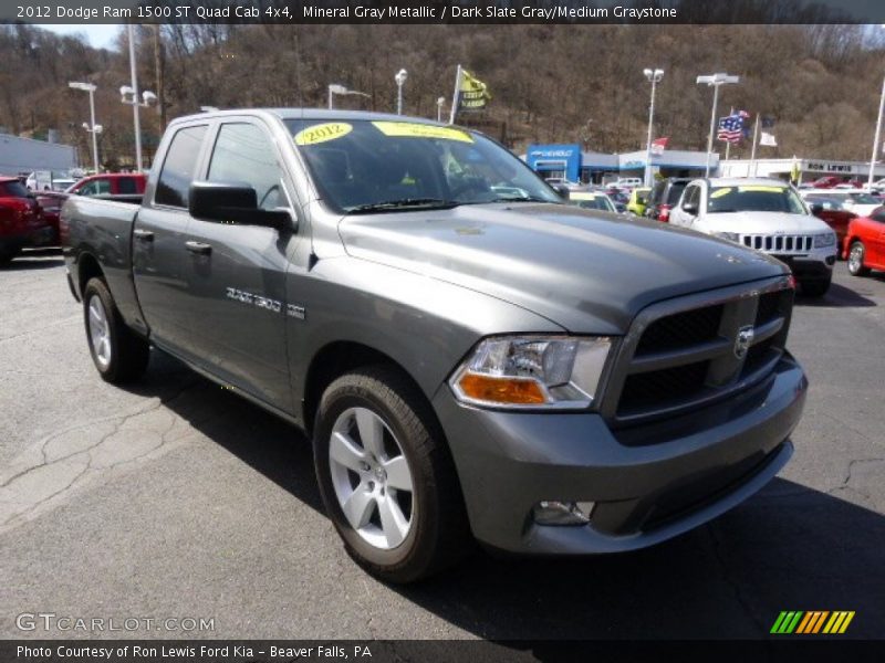 Mineral Gray Metallic / Dark Slate Gray/Medium Graystone 2012 Dodge Ram 1500 ST Quad Cab 4x4