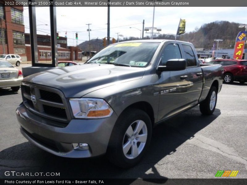 Mineral Gray Metallic / Dark Slate Gray/Medium Graystone 2012 Dodge Ram 1500 ST Quad Cab 4x4