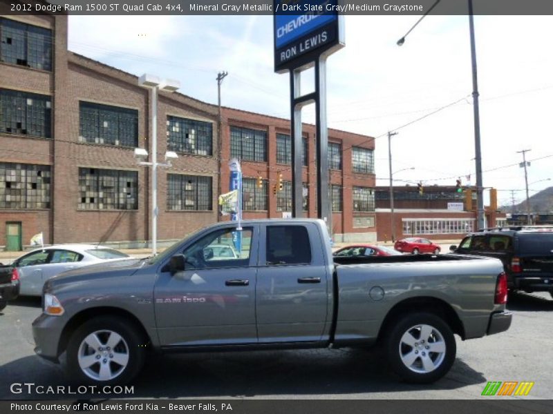 Mineral Gray Metallic / Dark Slate Gray/Medium Graystone 2012 Dodge Ram 1500 ST Quad Cab 4x4