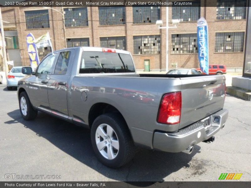 Mineral Gray Metallic / Dark Slate Gray/Medium Graystone 2012 Dodge Ram 1500 ST Quad Cab 4x4