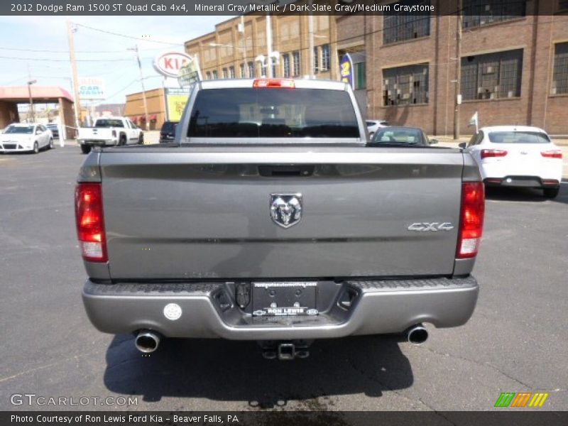 Mineral Gray Metallic / Dark Slate Gray/Medium Graystone 2012 Dodge Ram 1500 ST Quad Cab 4x4