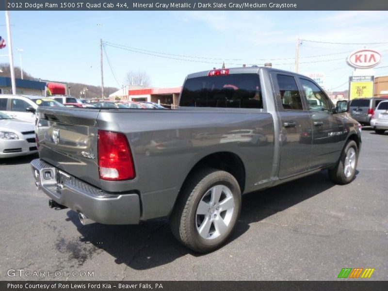 Mineral Gray Metallic / Dark Slate Gray/Medium Graystone 2012 Dodge Ram 1500 ST Quad Cab 4x4