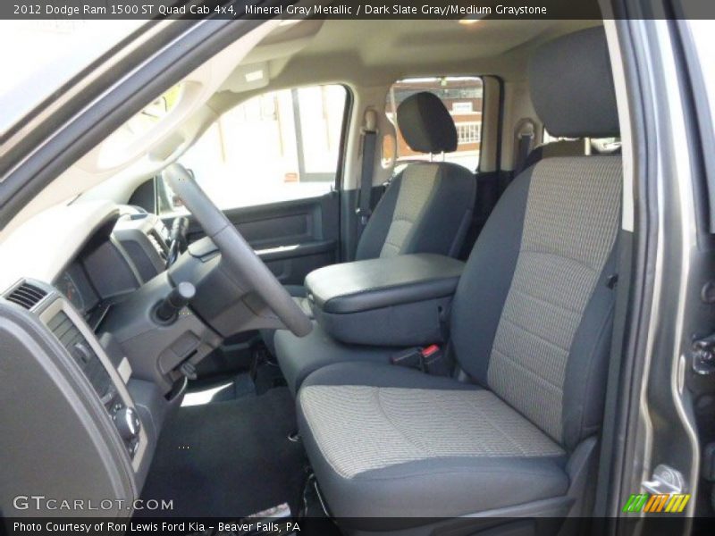 Mineral Gray Metallic / Dark Slate Gray/Medium Graystone 2012 Dodge Ram 1500 ST Quad Cab 4x4