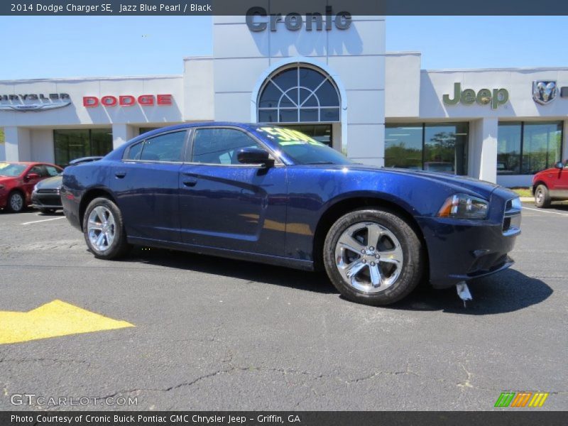 Jazz Blue Pearl / Black 2014 Dodge Charger SE