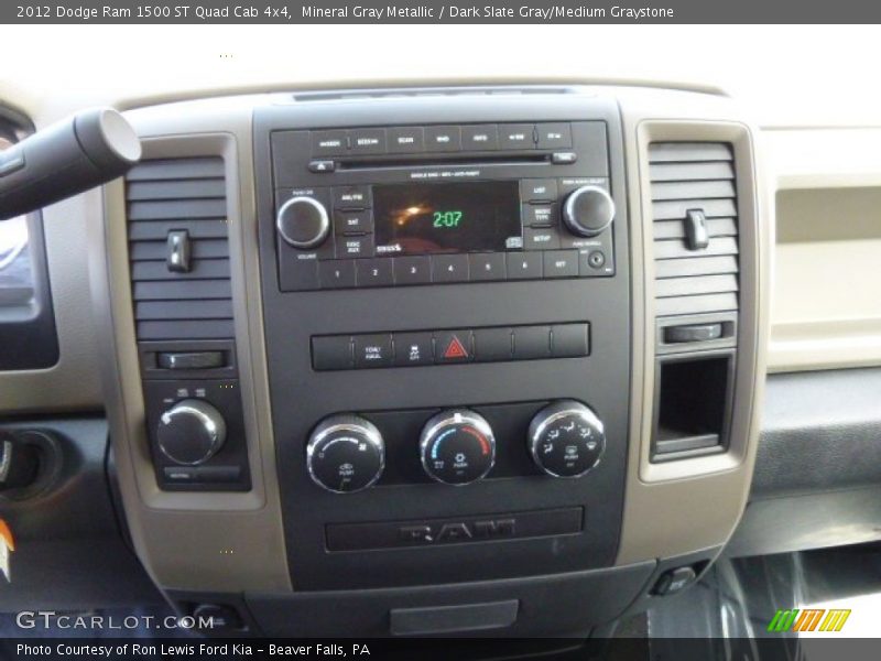 Mineral Gray Metallic / Dark Slate Gray/Medium Graystone 2012 Dodge Ram 1500 ST Quad Cab 4x4