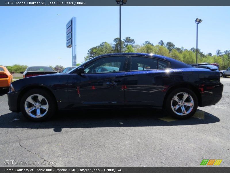 Jazz Blue Pearl / Black 2014 Dodge Charger SE