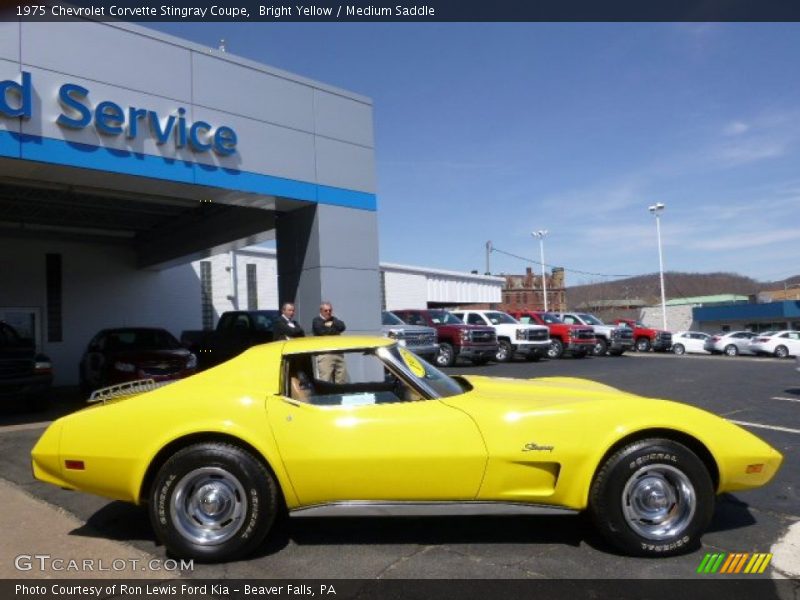 Bright Yellow / Medium Saddle 1975 Chevrolet Corvette Stingray Coupe