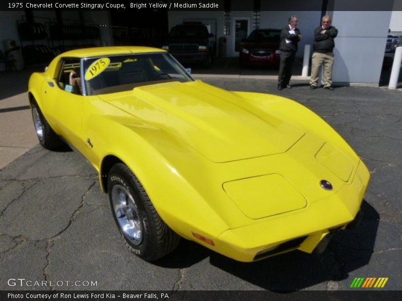 Bright Yellow / Medium Saddle 1975 Chevrolet Corvette Stingray Coupe
