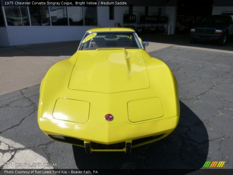 Bright Yellow / Medium Saddle 1975 Chevrolet Corvette Stingray Coupe