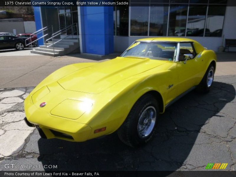 Bright Yellow / Medium Saddle 1975 Chevrolet Corvette Stingray Coupe