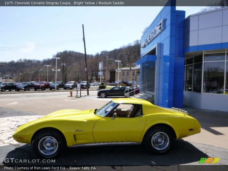 Bright Yellow / Medium Saddle 1975 Chevrolet Corvette Stingray Coupe