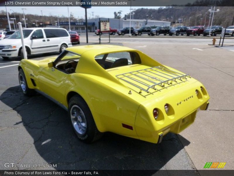 Bright Yellow / Medium Saddle 1975 Chevrolet Corvette Stingray Coupe